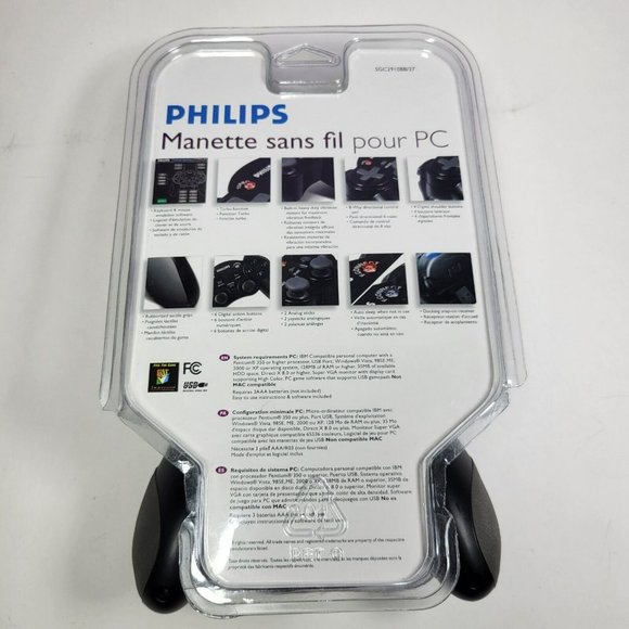 Philips Wireless Analog PC Gaming Controller w/ Docking Receiver NEW SEALED - Picture 6 of 8